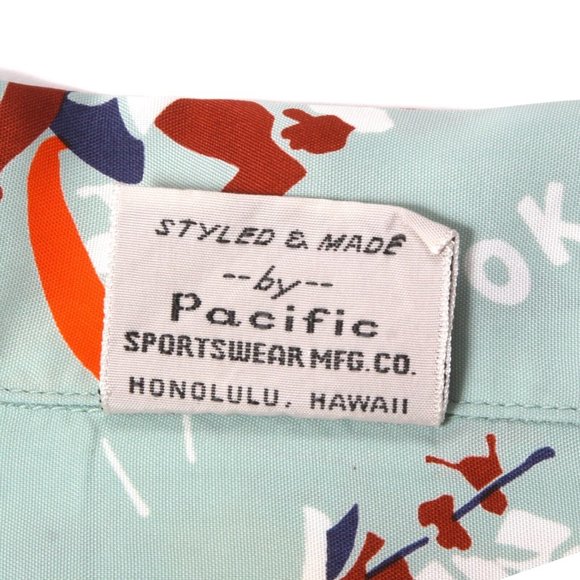 SUN SURF Special Edition Lei Queen Luau Cowboy Blue Rayon Shirt Japan sz XXL 615 - Picture 5 of 6